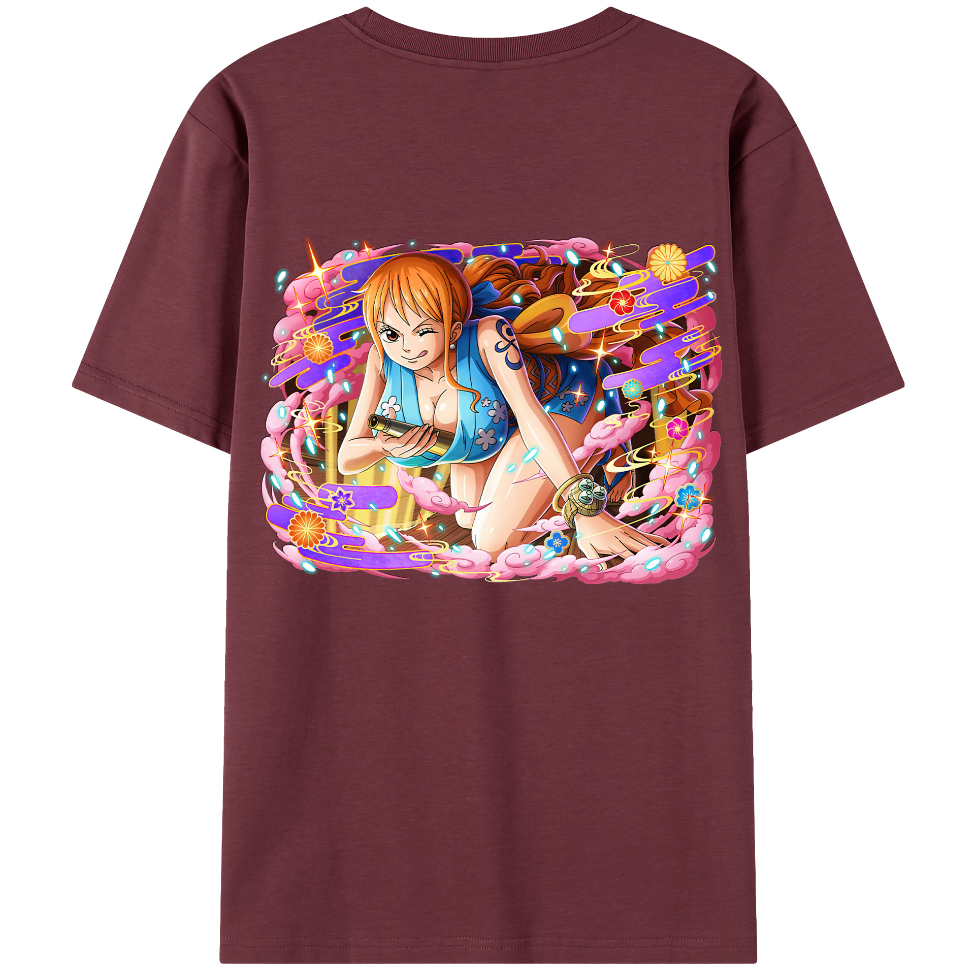 ワンピース ナミ ONE PIECE Nami 綿100％半袖Tシャツ（背面プリント）